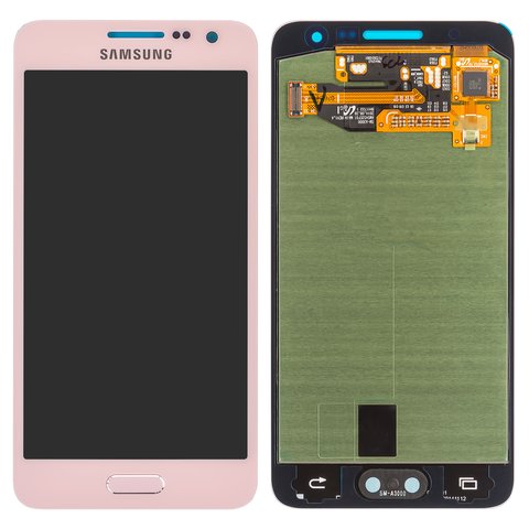 Дисплей для Samsung A300F Galaxy A3, A300H Galaxy A3; Samsung, рожевий, Original, сервісне опаковання, #GH97 16747E