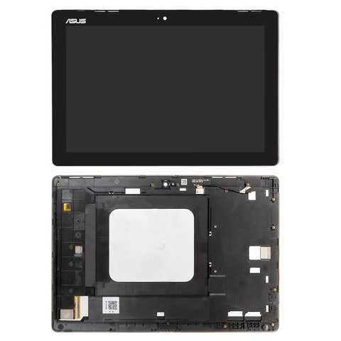 Дисплей для Asus ZenPad 10 Z300CNL, ZenPad 10 Z300M, черный, желтый шлейф, с рамкой, #FT5826SMW TV101WXM NU1