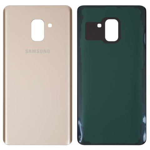 Задня панель корпуса для Samsung A730F Galaxy A8+ 2018 , A730F DS Galaxy A8+ 2018 , золотиста