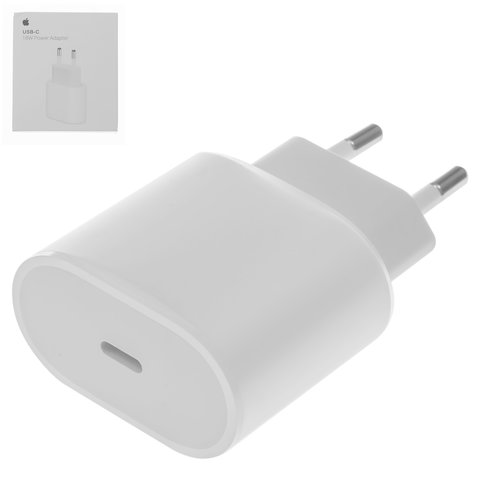 Сетевое зарядное устройство Apple MU72ZM A, 18 Вт, USB тип C вход 5В 3А 9В 3А , белый