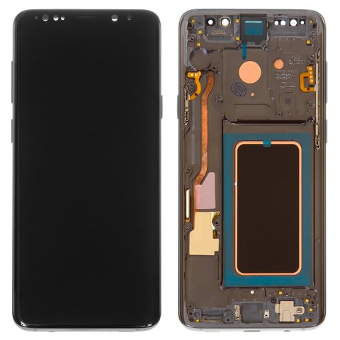 Дисплей для Samsung G965 Galaxy S9 Plus, серый, с рамкой, High Copy, OLED 