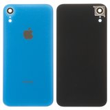 Задня панель корпуса для iPhone XR, блакитна, із склом камери, small hole