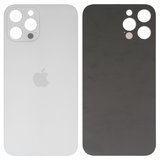 Задняя панель корпуса для iPhone 12 Pro Max, серебристая, белая, small hole, silver