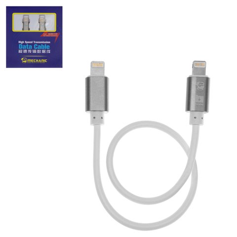 USB кабель Mechanic LTL01S, Lightning, 30 см, белый