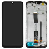 Дисплей для Xiaomi Redmi 10A, чорний, з рамкою, Original (PRC)