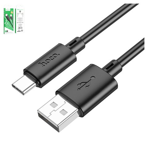 USB кабель Hoco X88, USB тип C, USB тип A, 100 см, 3 A, чорний, #6931474783349