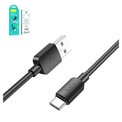USB кабель Hoco X96, USB тип C, USB тип A, 100 см, 27 Вт, 3 A, черный, #6931474799081