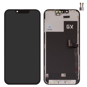 Дисплей для iPhone 13 Pro, черный, с рамкой, High Copy, без микросхемы, OLED , GX OEM Hard, type 1