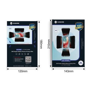 Гидрогелевая плёнка Sunshine SS 075FS, Anti Peeping, 180 мм, 120 мм, 25 шт., 360°