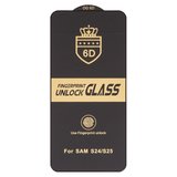 Защитное стекло ESD 6D для Samsung S921 Galaxy S24, S931 Galaxy S25, совместимо с чехлом, Full Glue, Anti-Static, (без упаковки), черный