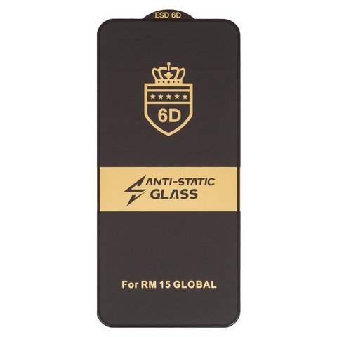 Защитное стекло ESD 6D для Xiaomi Poco M7 4G, Redmi 15 4G, Redmi 15 5G, совместимо с чехлом, Full Glue, Anti Static, без упаковки , черный, global version