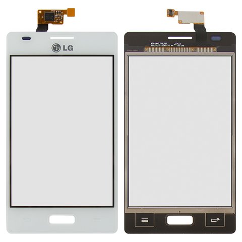 Touchscreen compatible with LG E610 Optimus L5, E612 Optimus L5, white 