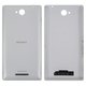 Housing Back Cover compatible with Sony C2305 S39h Xperia C, (white)