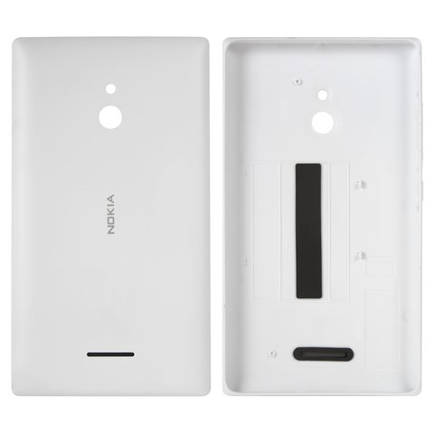 Задняя панель корпуса для Nokia XL Dual Sim, белая, с боковыми кнопками