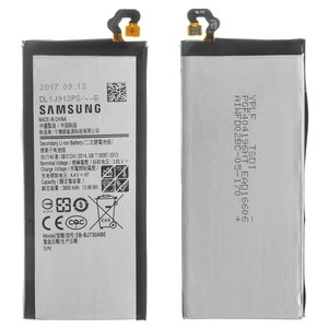Battery EB BJ730ABE compatible with Samsung J730 Galaxy J7 2017 , Li ion, 3.85 V, 3600 mAh, Original PRC  