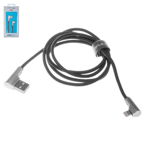 Cable USB Konfulon S71, USB tipo A, Lightning, 100 cm, 2 A, negro