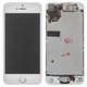 LCD compatible with Apple iPhone 5S, (white, with frame, AAA, Tianma, with speaker, with HOME button flat cable, with camera)