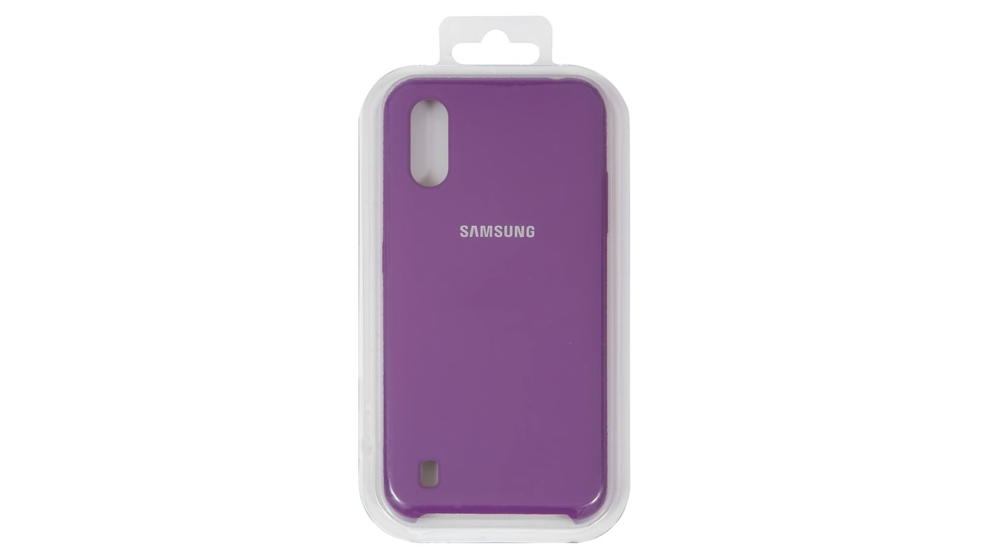 Чехол для Samsung A015 Galaxy A01, фиолетовый, Original Soft Case, силикон,  grape (43) - All Spares