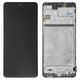 LCD compatible with Samsung M515 Galaxy M51, (black, with frame, Original (PRC))