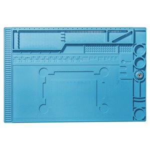 Alfombrilla aislante Mechanic V55, antiestático, 450 mm, 300 mm, con secciones