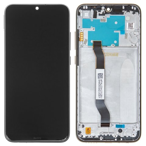Дисплей для Xiaomi Redmi Note 8, черный, Лого Redmi, с рамкой, Оригинал переклеено стекло , M1908C3JH, M1908C3JG, M1908C3JI