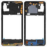 Parte media de carcasa puede usarse con Samsung A217 Galaxy A21s, negra, con botones laterales