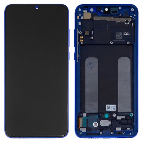 Pantalla LCD puede usarse con Xiaomi Mi 9 Lite, Mi CC9, azul, con marco, Original PRC , M1904F3BG