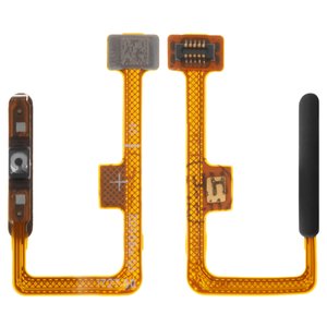 Flat Cable compatible with Xiaomi Mi 11 Lite, Mi 11 Lite 5G, Mi 11 Lite 5G NE, for fingerprint recognition Touch ID , black, M2101K9AG, boba black 