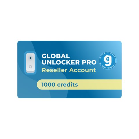 Cuenta de revendedor de Global Unlocker Pro 1000 créditos 