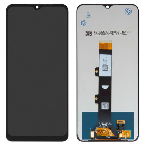 LCD compatible with Motorola Moto E22, Moto E22i, black, without frame, High Copy 