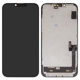 Pantalla LCD puede usarse con iPhone 14 Plus, negro, con marco, vidrio reemplazado