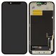 LCD compatible with iPhone 13, (black, with frame, HC, (OLED), YK OEM hard)