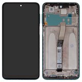 Pantalla LCD puede usarse con Xiaomi Redmi Note 9 Pro, Redmi Note 9S, verde, con marco, Copy, con borde ancho, In-Cell, M2003J6B2G, M2003J6A1G