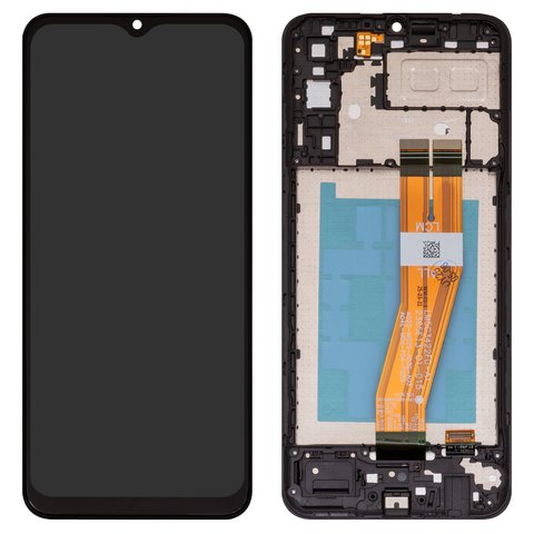 Pantalla LCD puede usarse con Samsung A042 Galaxy A04e, negro, con marco, High Copy