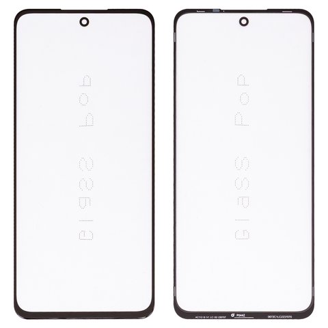 Housing Glass G+OCA PRO compatible with Realme 11 5G, C55; Oppo A58 4G, A98 5G, with OCA film, black 