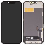 Pantalla LCD Wextom puede usarse con iPhone 13, negro, con marco, HC, sin error, (OLED) soft, diagnosable