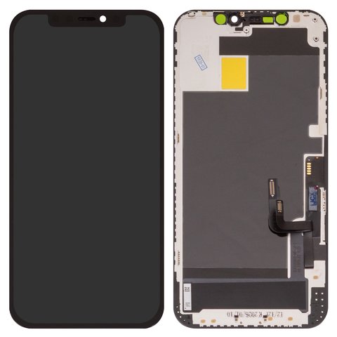 Pantalla LCD Wextom puede usarse con iPhone 12, iPhone 12 Pro, negro, con marco, HC, sin error, OLED  soft, diagnosable