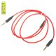 AUX-кабель Hoco UPA12, TRS 3.5 мм, TRRS 3.5 мм, 100 см, красный, силиконовый, с микрофоном