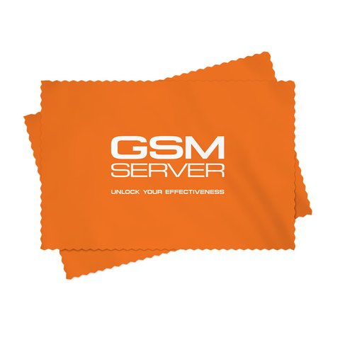 Cleaning Microfiber Cloth with GsmServer Logo