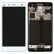 LCD compatible with Xiaomi Mi 4, (white, with frame, Original (PRC))