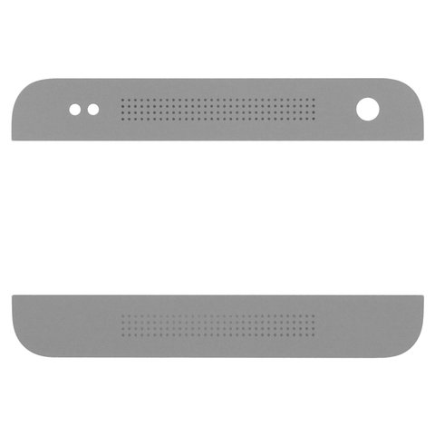 Top + Bottom Housing Panel compatible with HTC One mini 601n, silver 