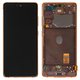 LCD compatible with Samsung G781 Galaxy S20 FE 5G, (orange, with frame, Original, service pack, cloud orange) #GH82-24215F