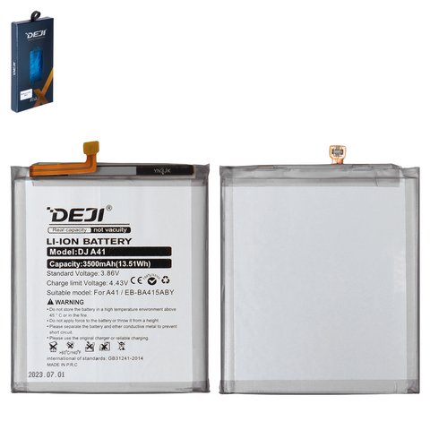 Battery Deji EB BA415ABY compatible with Samsung A415 Galaxy A41, Li ion, 3.86 V, 3500 mAh