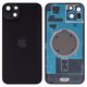 Housing Back Cover compatible with iPhone 15 Plus, (black, with camera lens, PRC)