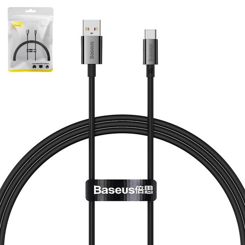 USB кабель Baseus Superior, USB тип C, USB тип A, 100 см, 100 Вт, черный, #P10320102114 00
