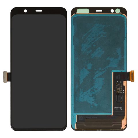 LCD compatible with Google Pixel 4 XL, black, without frame, original change glass 