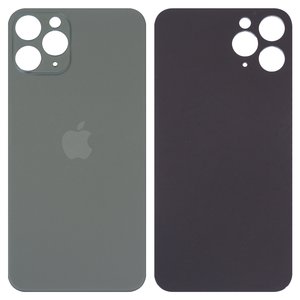 Housing Back Cover compatible with iPhone 11 Pro, green, no need to remove the camera glass, Original PRC , big hole, matte midnight green 
