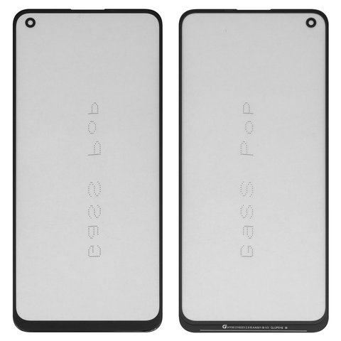 Housing Glass G+OCA PRO compatible with Realme 7 Pro, with OCA film, black 