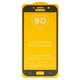 Tempered Glass Screen Protector compatible with Samsung A720 Galaxy A7 (2017), (Full Glue, compatible with case, (without package, without wipes), black)