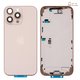 Housing compatible with iPhone 16 Pro Max, (golden, with SIM card holders, with side buttons, Original (PRC), EU Version, desert titanium)